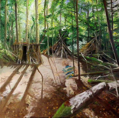 Nostalgia of the tribe - a Paint Artwork by Belaubre Yves